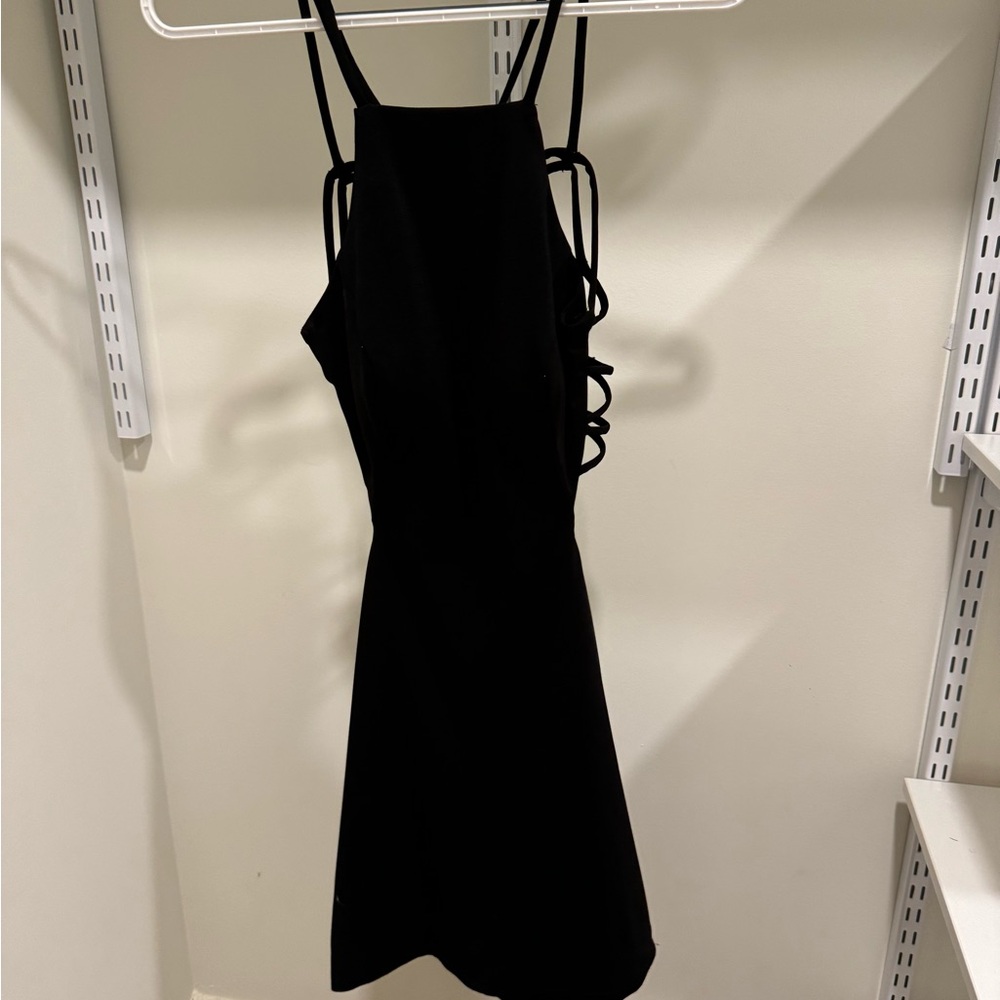 Elegant Black Strappy Dress